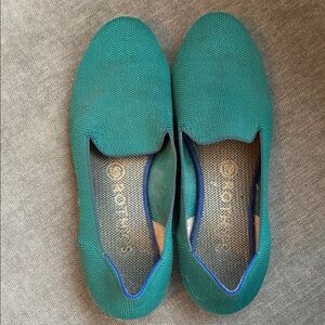 Rothy's Women's Teal Slip-On Flats